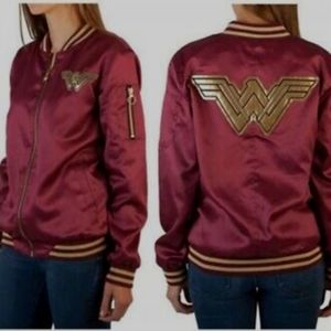 Wonder women satin bomber jacket